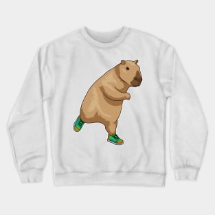 Capybara Runner Running Sports Crewneck Sweatshirt